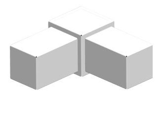 Rohrverbinder Eckstück | Alu vierkant innen