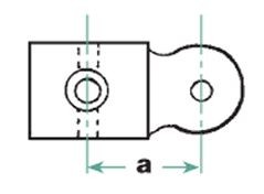 Rohrverbinder 168M Gelenkauge, doppelt, 90 °