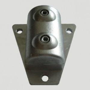 RR24 | Wandhalter, Dreieckflansch | Aluminium rund