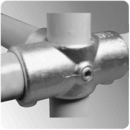 Rohrverbinder 176 T-Stück für Stützrohr | Temperguss rund