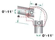 Rohrverbinder 154 Bogen, verstellbar 79 - 101° | Temperguss rund