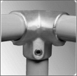 Rohrverbinder 128 Dreiweg-Eckstück, 90 Grad | Temperguss rund