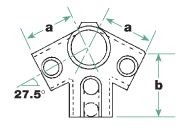 Rohrverbinder 191 Firststück, 27,5° | Temperguss rund