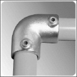 Rohrverbinder 125 Bogen, 90 Grad | Temperguss rund