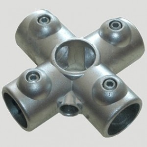 RR18 | Kreuzstück f. Stützrohr, | Aluminium rund