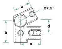 Rohrverbinder 185 Traufenstück, 27,5° | Temperguss rund
