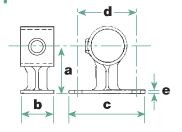 Rohrverbinder 143 Handlaufhalterung | Temperguss rund