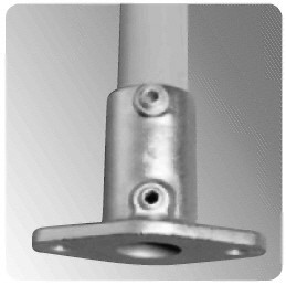 Rohrverbinder 132 Fußplatte, oval | Temperguss rund