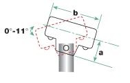 Rohrverbinder 155 T-Stück, lang, verstellbar 2 x 11° | Temperguss rund