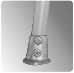 Rohrverbinder 152 Fußplatte oval, verstellbar bis 11° | Temperguss rund