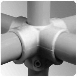 Rohrverbinder 158 Kreuzstück für Stützrohr | Temperguss rund