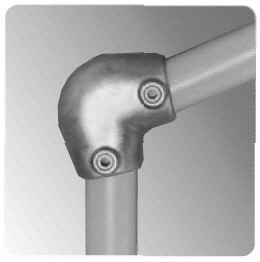 Rohrverbinder 154 Bogen, verstellbar 79 - 101° | Temperguss rund