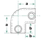 Rohrverbinder 125 Bogen, 90 Grad | Temperguss rund
