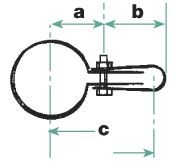 Rohrverbinder 170 Gitterhalter, einfach | Temperguss rund