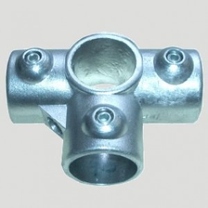 RR17 | Dreiwegstück f. Stützrohr, | Aluminium rund