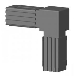 Rohrverbinder Eckstück | Kunststoff vierkant