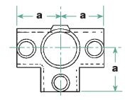 Rohrverbinder 176 T-Stück für Stützrohr | Temperguss rund