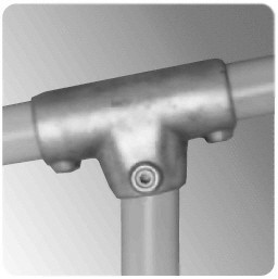 Rohrverbinder 155 T-Stück, lang, verstellbar 2 x 11° | Temperguss rund