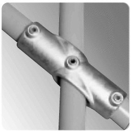 Rohrverbinder 130 Kreuzstück, verstellbar, 30-45° | Temperguss rund