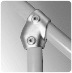 Rohrverbinder 129 T-Stück kurz, verstellbar, 30-60° | Temperguss rund