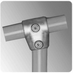 Rohrverbinder 153 T-Stück, kurz, verstellbar bis 2 x 11° | Temperguss rund