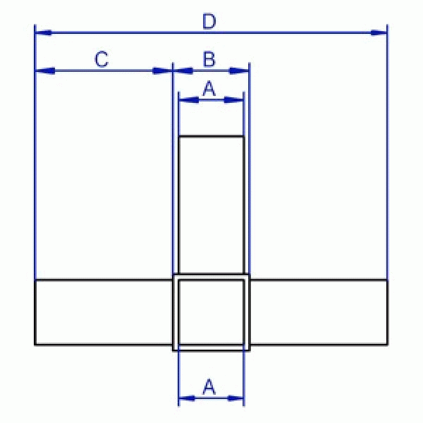 Rohrverbinder 4-Weg-Eckstück | Kunststoff vierkant