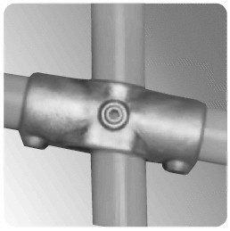 Rohrverbinder 156 Kreuzstück, verstellbar bis 2 x 11° | Temperguss rund