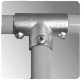 Rohrverbinder 104 T-Stück, lang | Temperguss rund