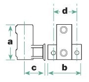 Rohrverbinder 145 Wandhalter, Platte horizontal | Temperguss rund