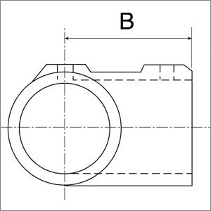 Rohrverbinder 101 T-Stück, kurz | Temperguss rund