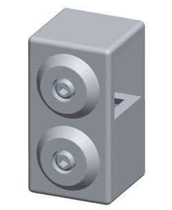 Rohrverbinder T-Stück, kurz | Alu vierkant aussen